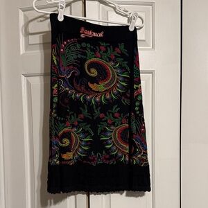 Desigual Vibrant Paisley Mini Skirt